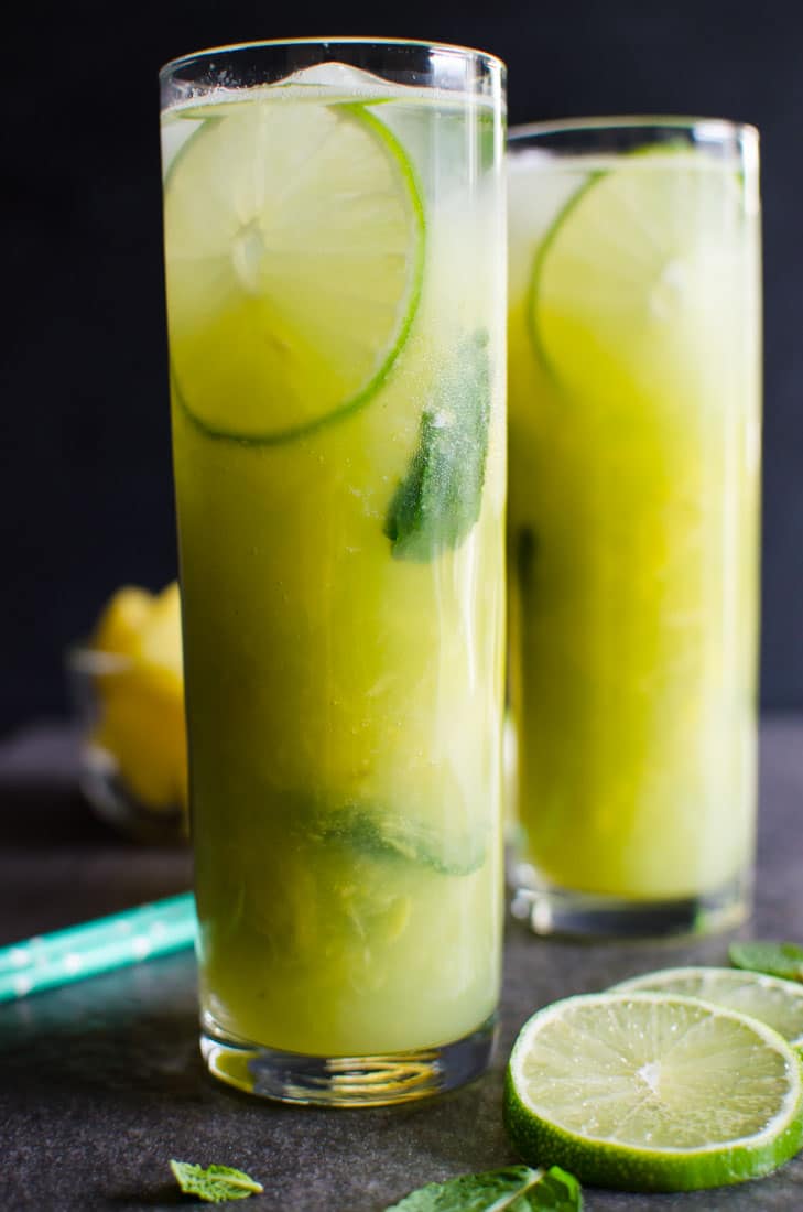 NONALCOHOLIC PINEAPPLE MOJITO FOOD AND DRINK