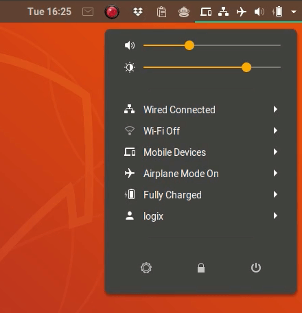suspend power off button gnome shell ubuntu 18.04