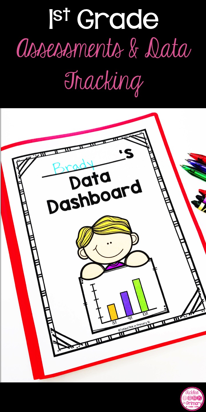Use these 1st grade assessment and data tracking folders to keep track of how your students are doing in reading and math. These are great for monthly check-ins or report card time!