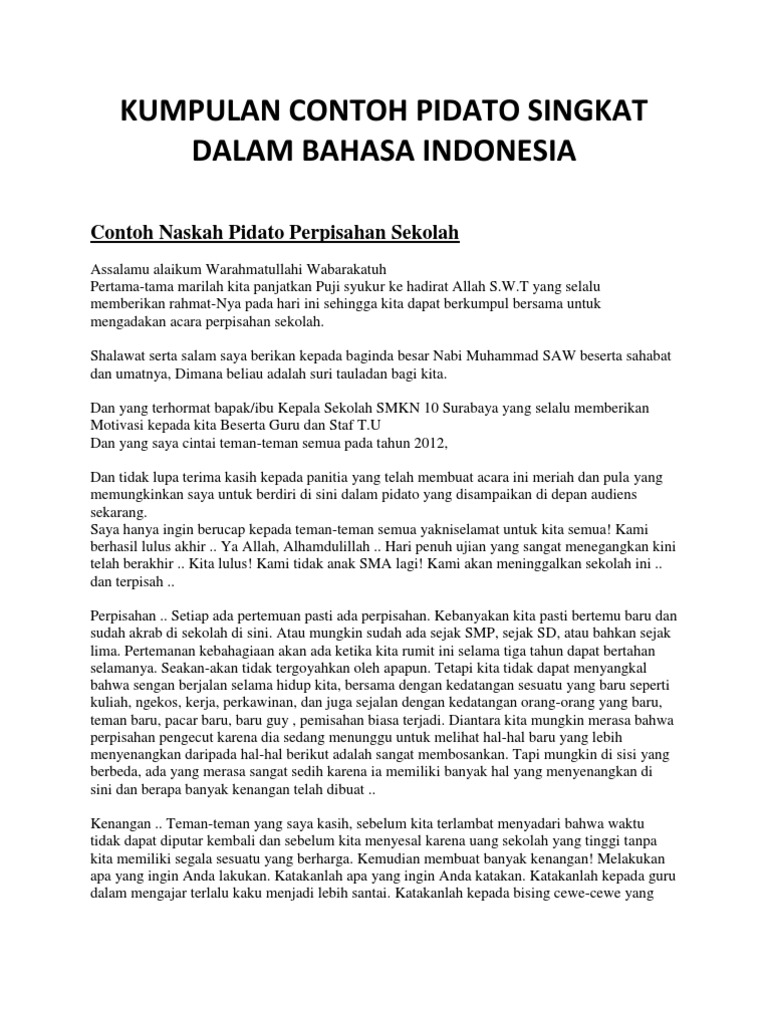 Contoh Teks Ceramah Wood Scribd Indo
