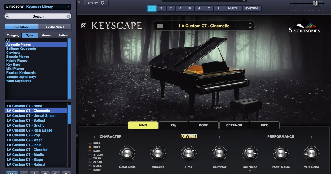 Keyscape da Spectrasonics agrega os sons de todos os teclados clássicos Aberto até de Madrugada
