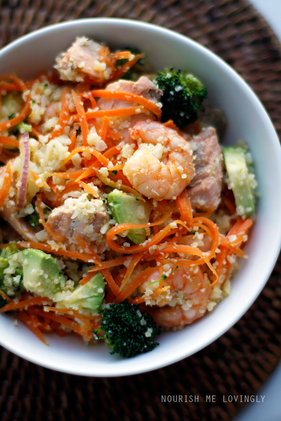 Nourish me lovingly Salmon and prawn rice bowl (GAPS, PALEO, AIP)