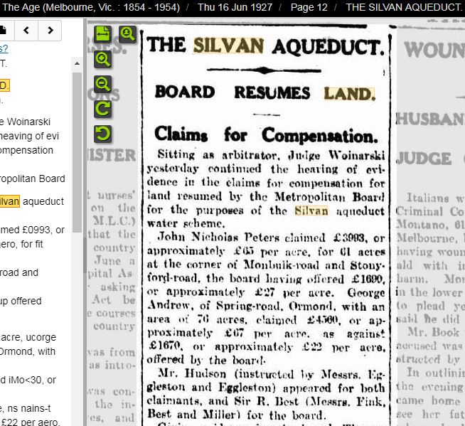 Pioneers Of Silvan South Wandin Or The Mountain A Names