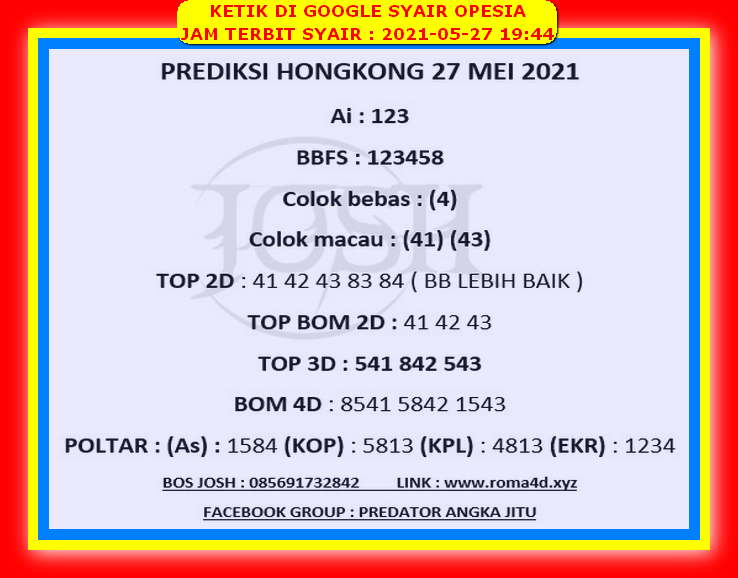 1 New Message Kode Syair Hongkong 27 Mei 2021 Forum Syair Togel Hongkong Singapura Sydney