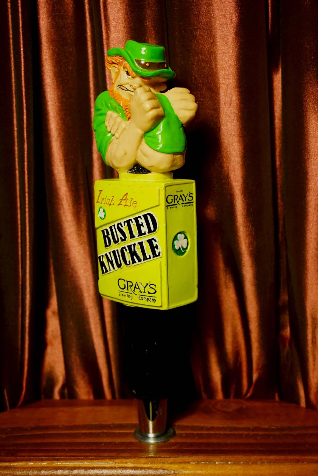 Tap Handle 594 Gray's Busted Knuckle Irish Ale