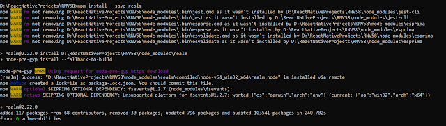 React Native Installing Realm Mobile Database in Android or IOS | SKPTRICKS