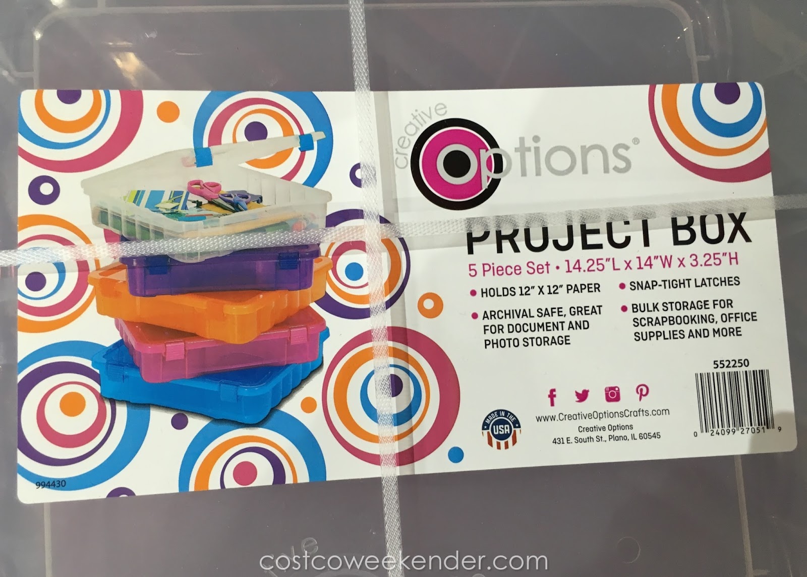 Creative Options Project Boxes (5 pack) Costco Weekender
