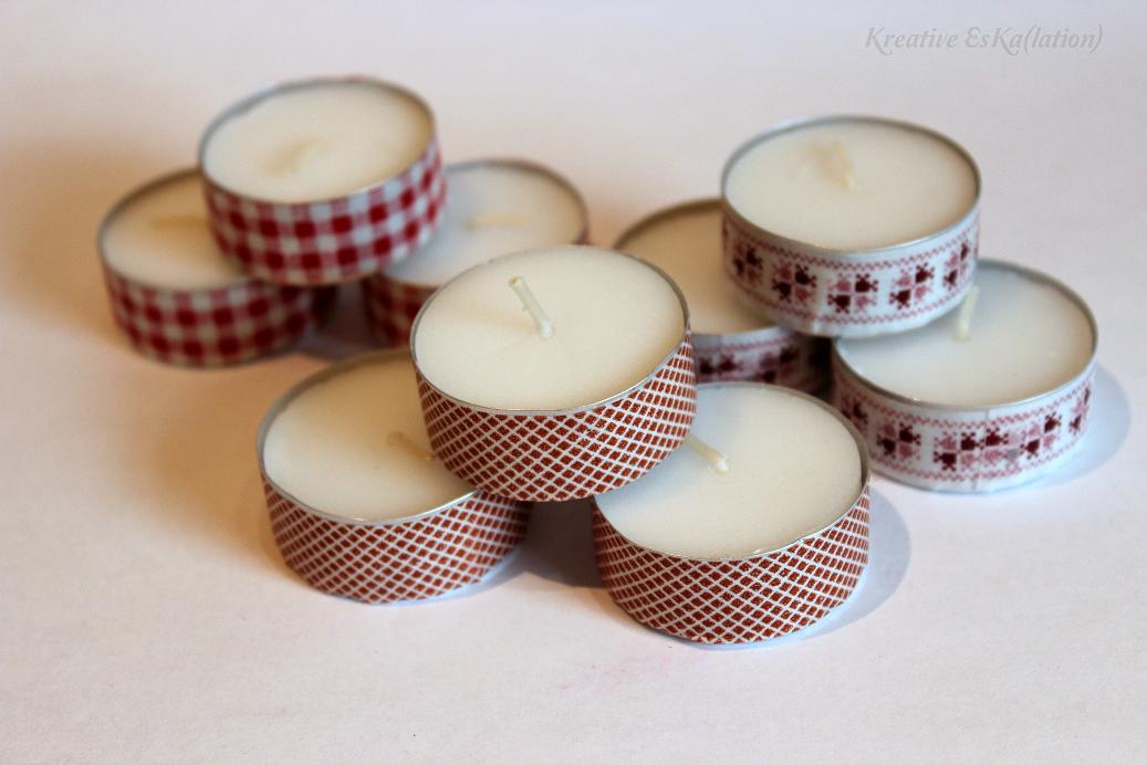 [Washi Wednesday] Teelichter mit Washi-Tape verzieren – EsKa kreativ