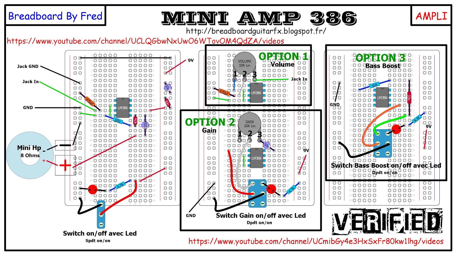 BREADBOARD GUITAR FX MINI AMP 386