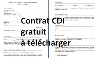 Modele De Contrat De Travail Cdi Cours Genie Civil Outils