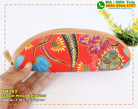 Tempat Pensil Batik Oval