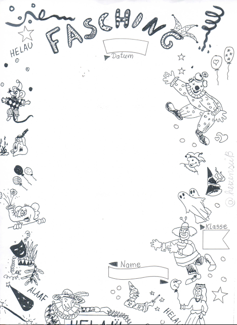 herzensüß : Vorlage KLASSENFEIER und FASCHING