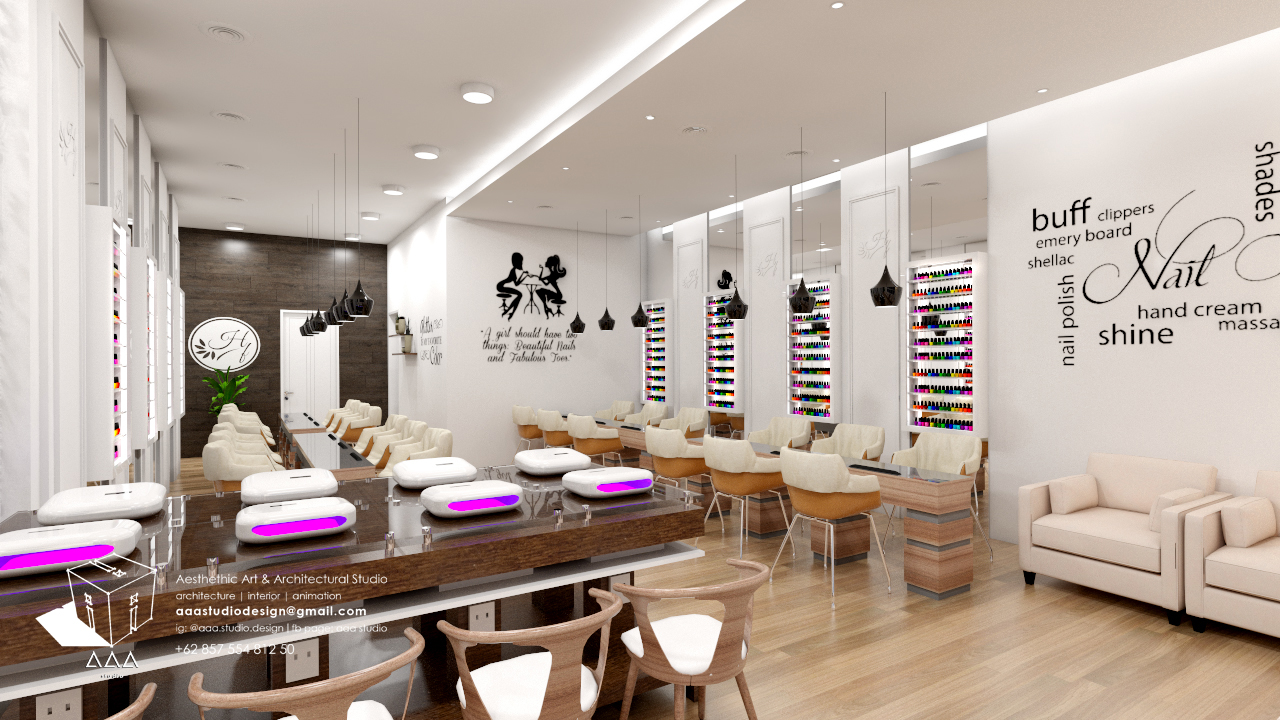 Luxury High End Nail Salon Interior AAA studio