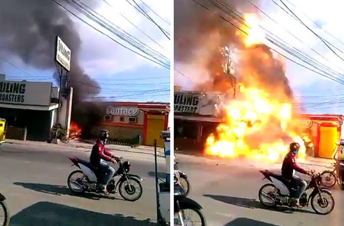 Zamboanga bombing incident Live Footage