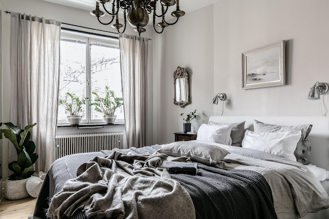 A Swedish apartment with beautiful interiors