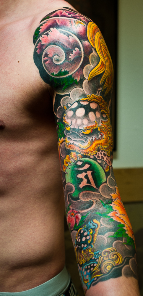 Karajishi Botan tattoo Completed. (by Horimatsu)