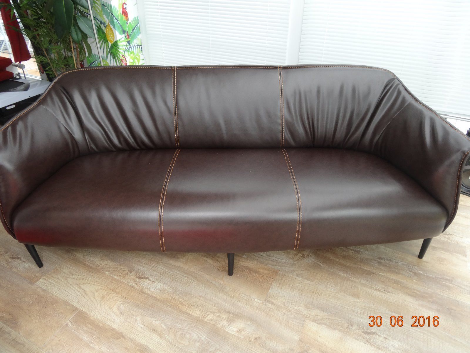 Wohnzimmer couch leder home creation Zimmer braune couch