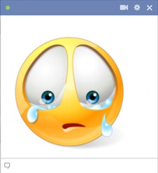 Crying tears facebook emoticon