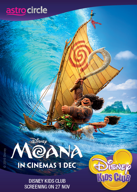 Tiket percuma untuk menyaksikan Disney's Moana