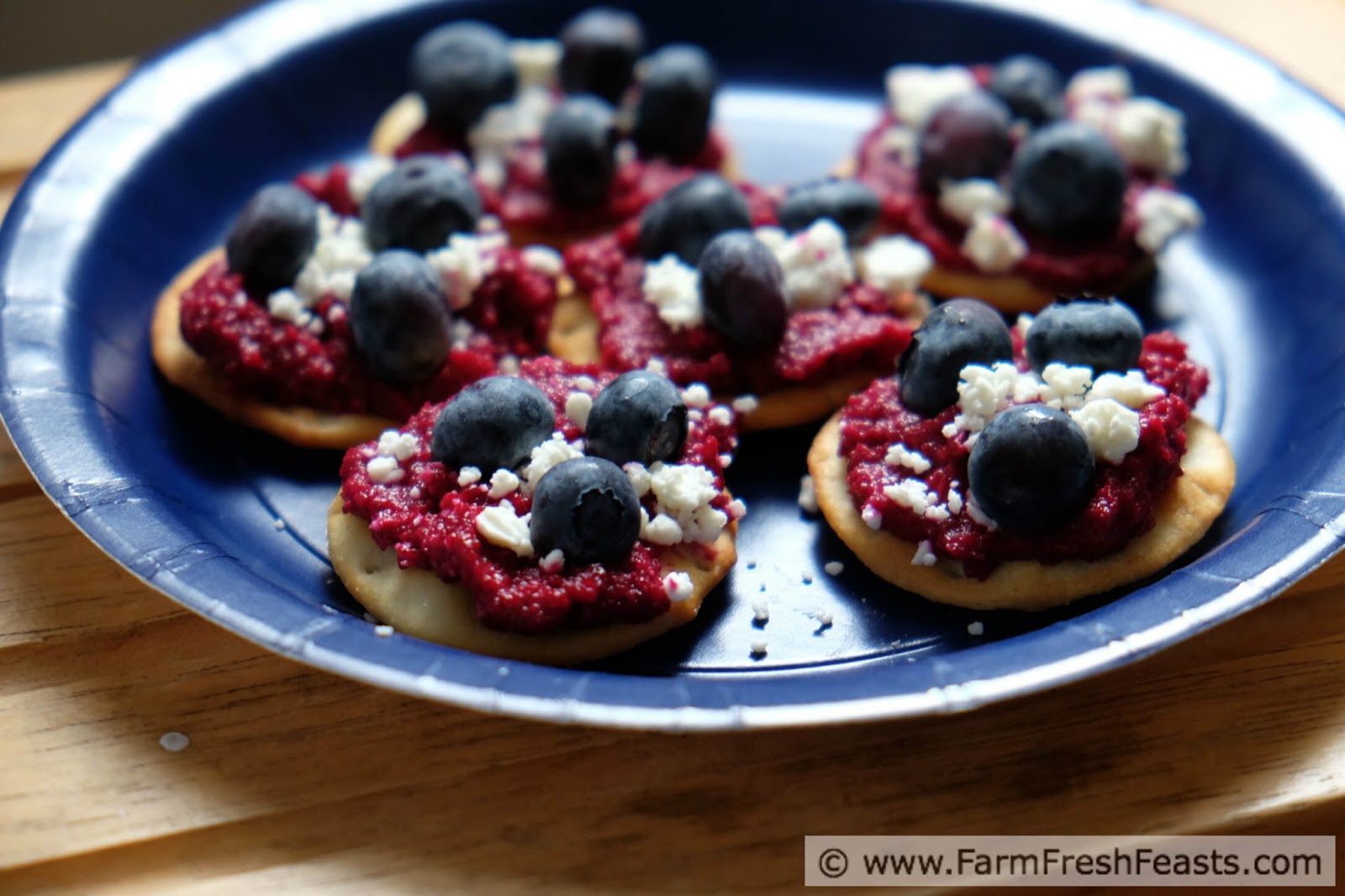 Farm Fresh Feasts Red White and Blue Savory Appetizer Beet, Blueberry