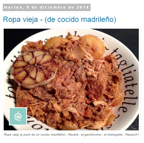 Recetas TOP 10 en el blog de "El Gastrónomo" - ÁlvaroGP - Álvaro García - Café en barbacoa - Ratatouille - Sandwich de huevo y salad cream - Percebes - Brunch - Sandwich de salmón (Ahumados Domínguez) - Pizza - Ropa Viena - Pringá - Patatas bravas Recetas TOP 10 en el blog de "El Gastrónomo" - ÁlvaroGP - Álvaro García - Café en barbacoa - Ratatouille - Sandwich de huevo y salad cream - Percebes - Brunch - Sandwich de salmón (Ahumados Domínguez) - Pizza - Ropa Viena - Pringá - Patatas bravas