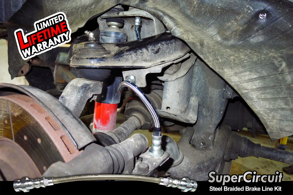 SUPERCIRCUIT Steel Braided Brake Lines Mitsubishi Pajero Steel Braided
