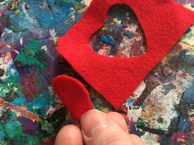 Craft felt Valentine's art