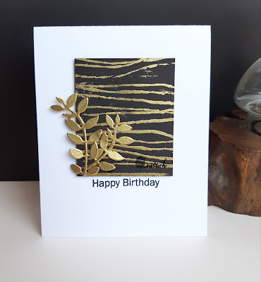 Inspired by Loll, Rubber band technique, CAS card, die cutting, Birthday card, masculine birthday card, heat embossing, Quillish, cards by ishani