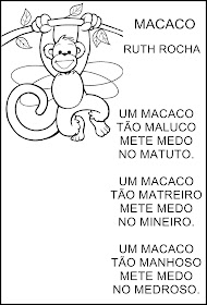 Pequenos Grandes Pensantes.: Poesia O Macaco - Ruth Rocha