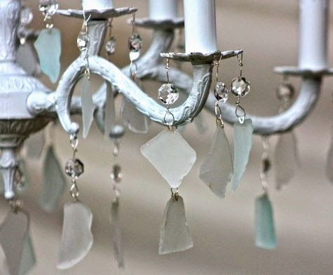 seaglass chandelier
