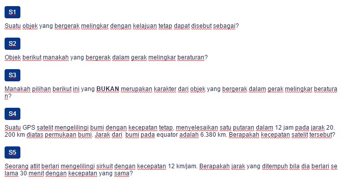 Contoh Soal Gerak Melingkar Beraturan