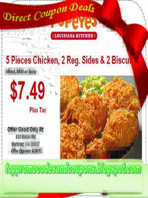 Free Promo Codes and Coupons 2023: Popeyes Chicken Coupons