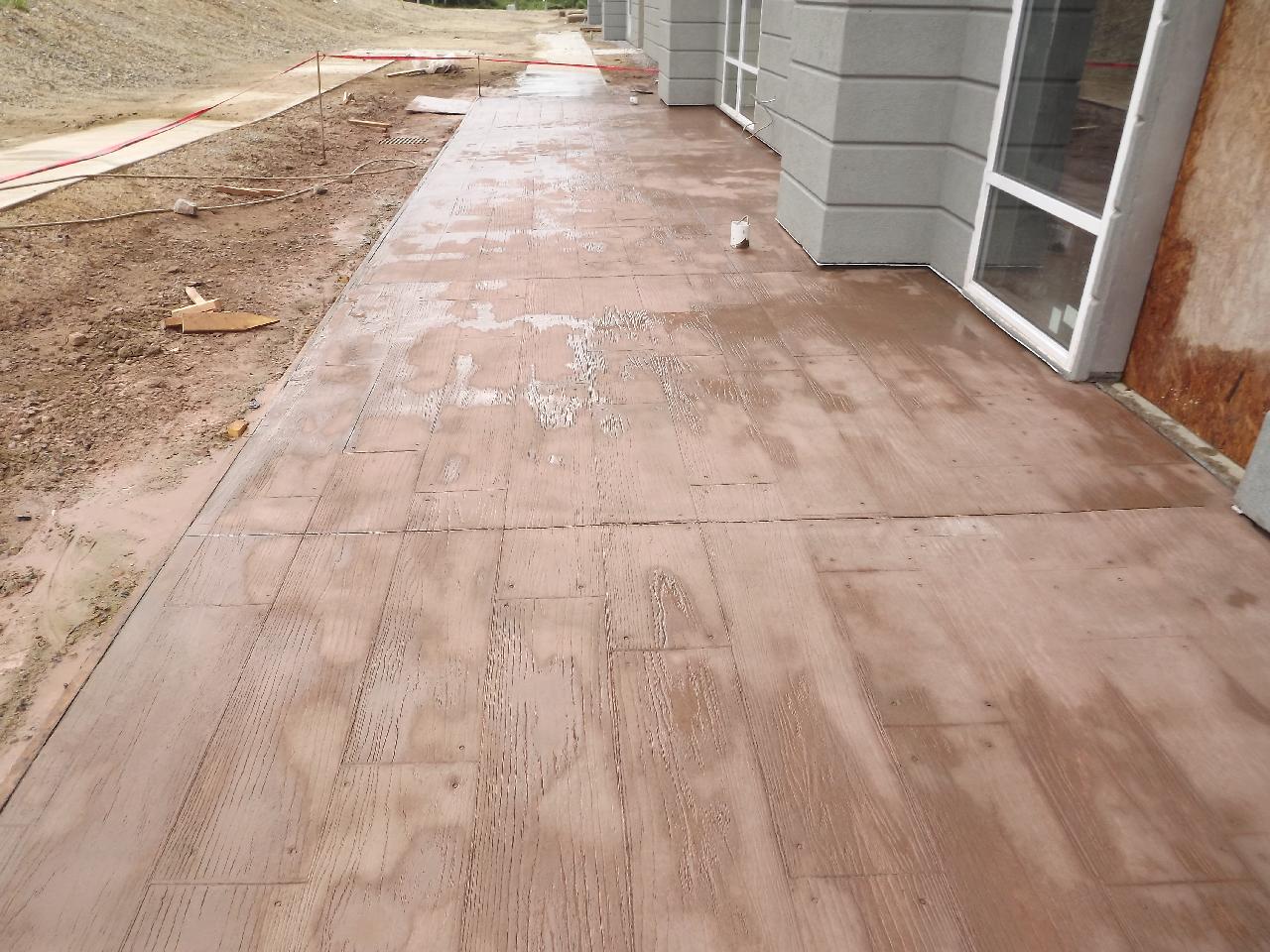 Atlantic Coast Concrete Hampton Inn Greensboro Wood Plank Stamped Concrete