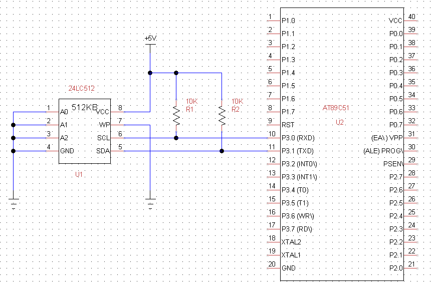 Embedded Life: EEPROM Interfacing with 8051 using i2c (AT89C4051