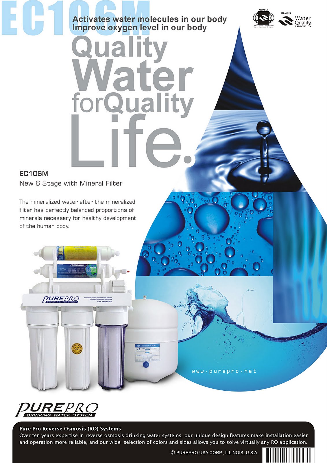 PurePro® EC106M Reverse Osmosis Water Filter System