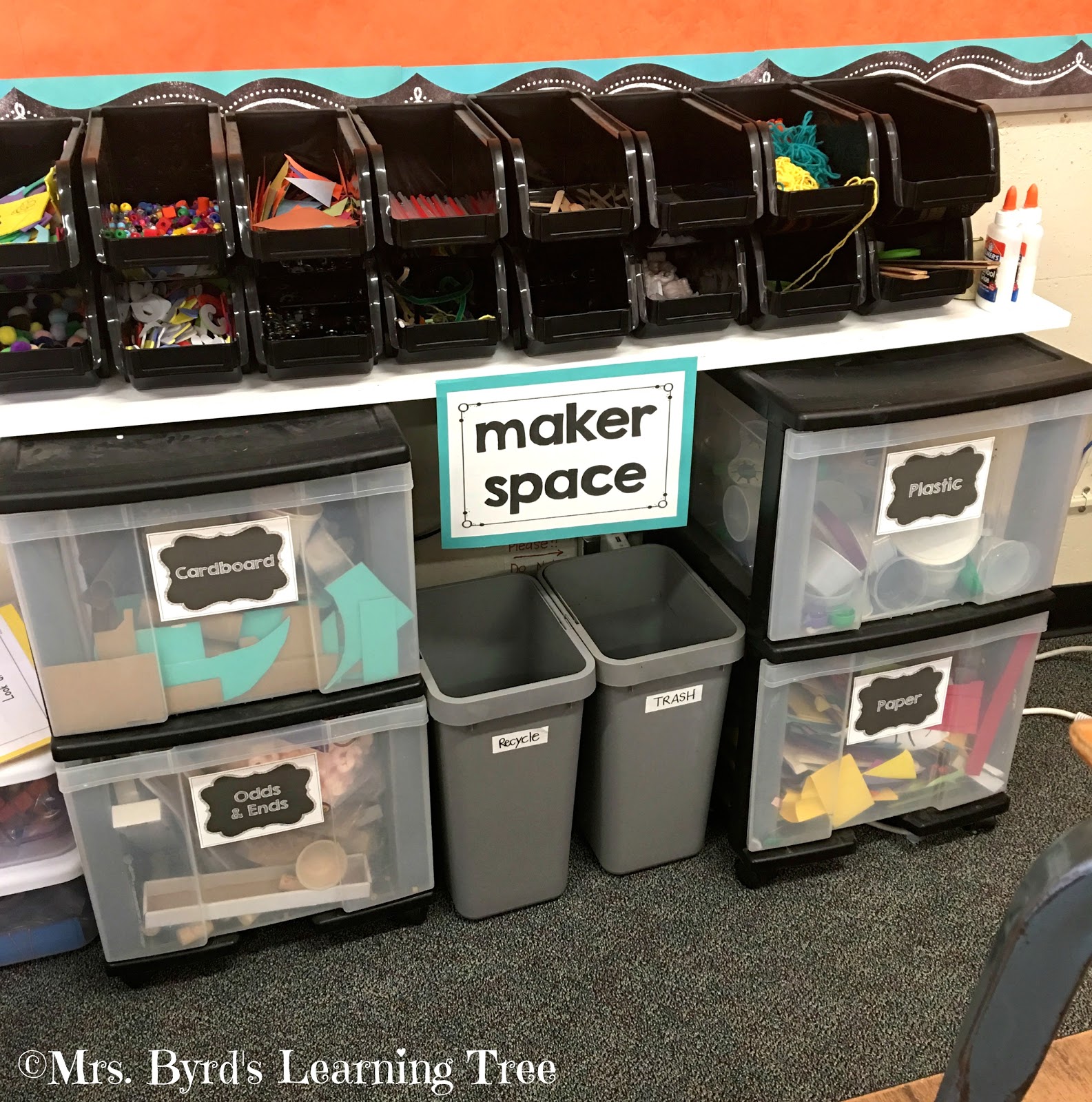 Mrs. Byrd's Learning Tree Maker Space in Kindergarten