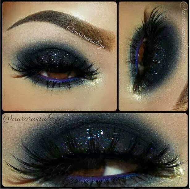 Madame Macabre Maquillaje Goth glitter.