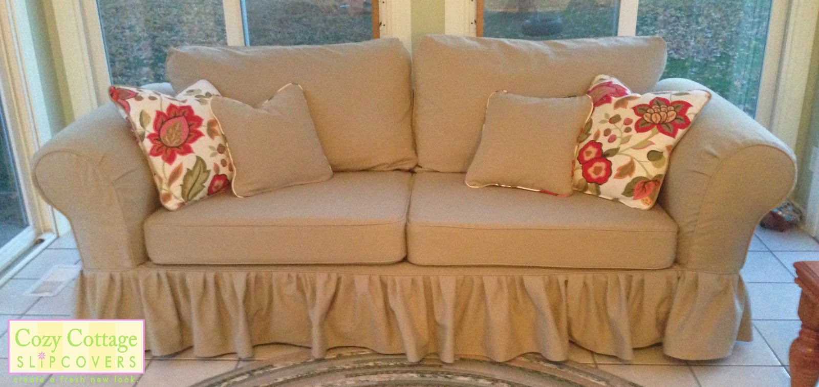 Cozy Cottage Slipcovers Classic Cotton and Ruffles