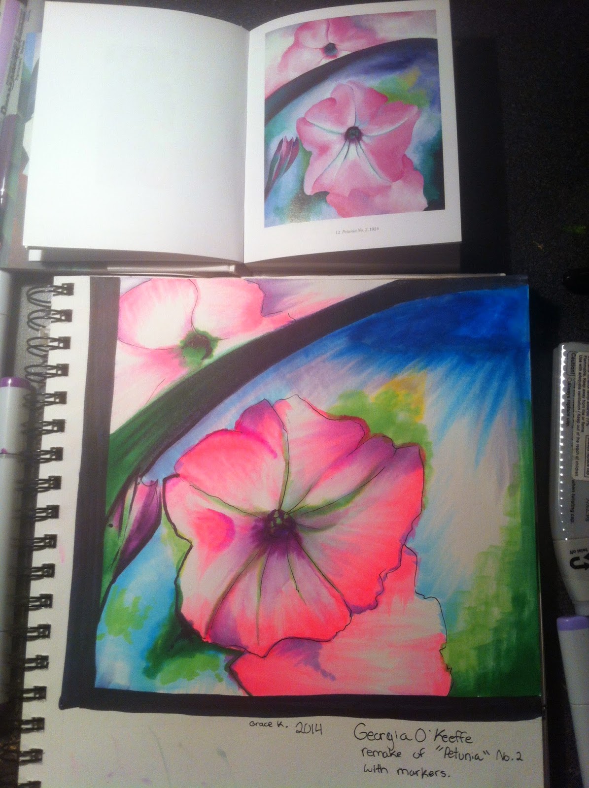 Cabin In The Woods Art Homework (Work With Copic Markers and Blender Pen)