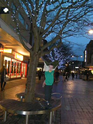 christmas lights in the shopping centre