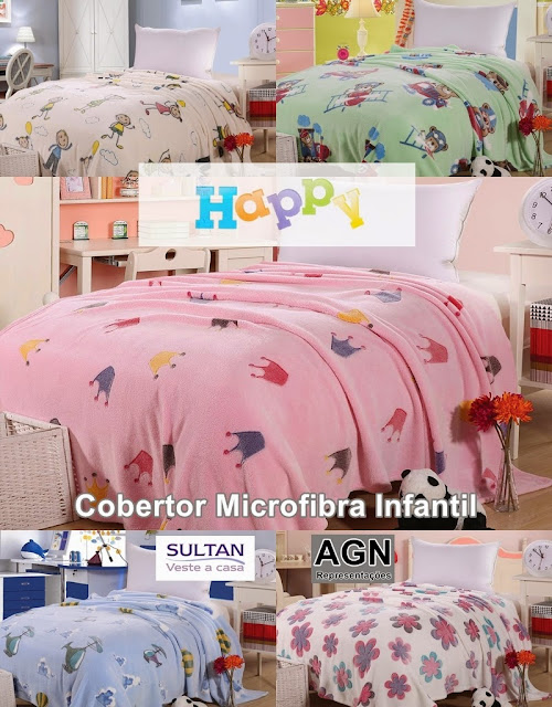 COBERTOR MICROFIBRA HAPPY EFEITO ESPECIAL Cobertor Infantil