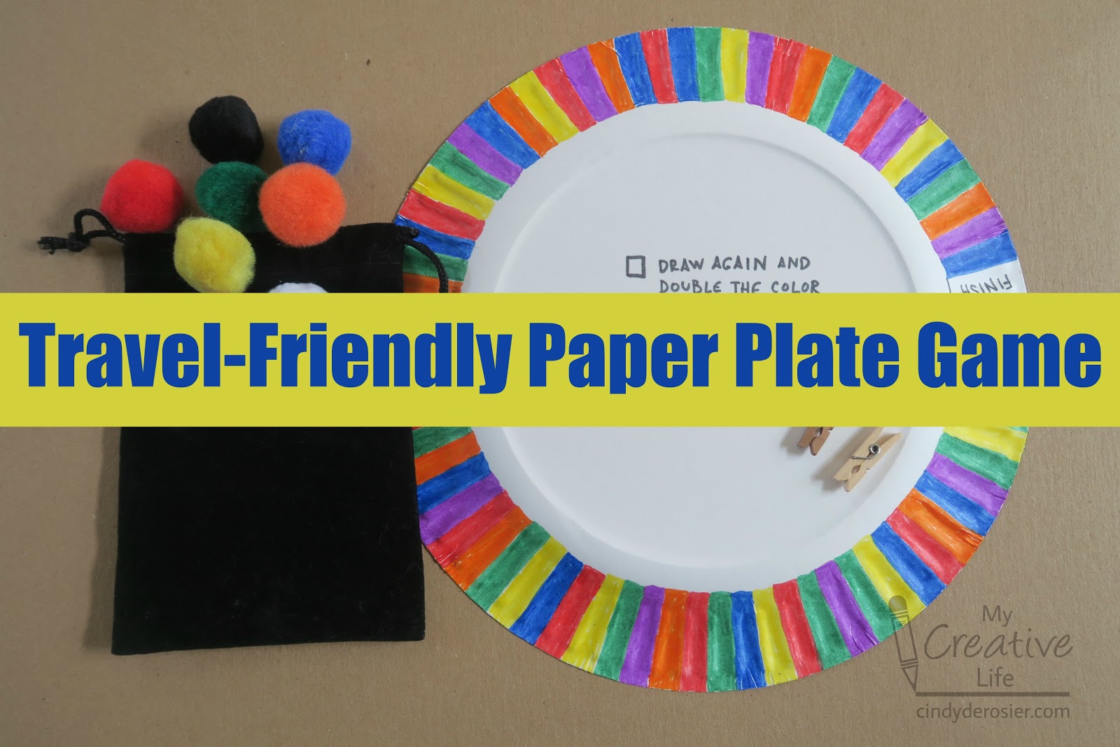 Cindy deRosier My Creative Life TravelFriendly Paper Plate Game