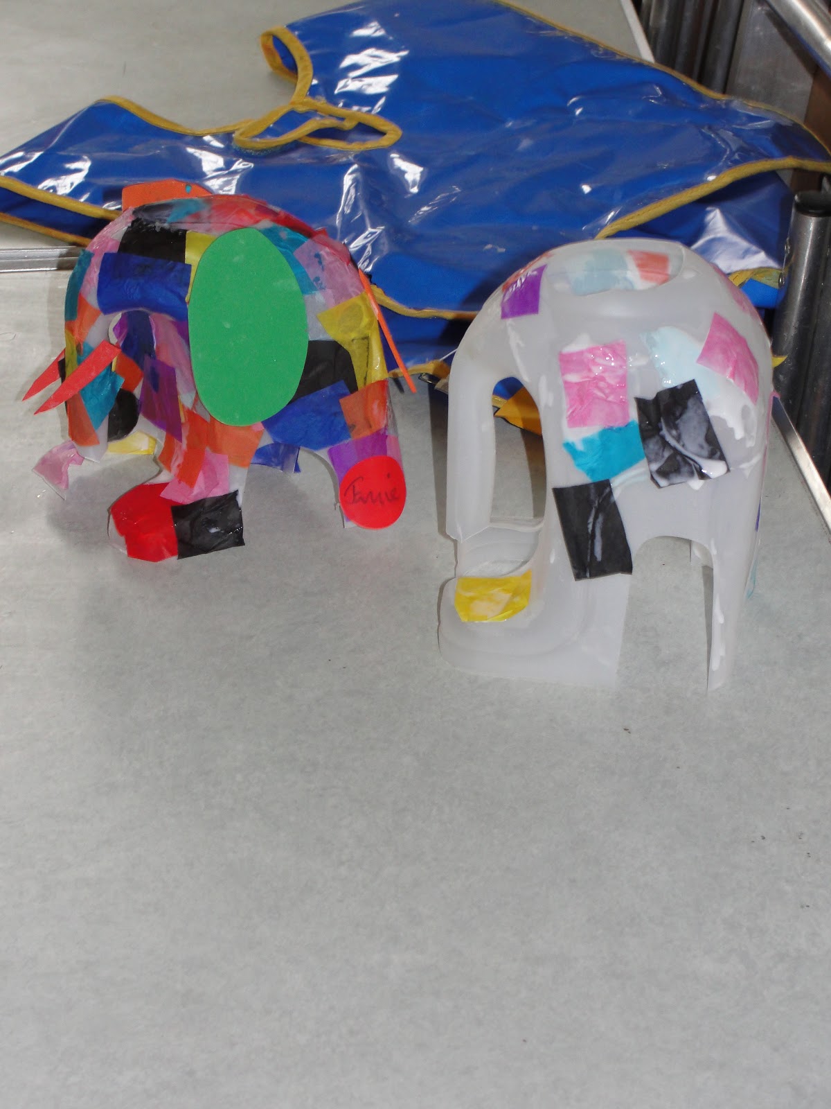 craftyandcake Ruby (and Jacob) Makes Milk Bottle Elephants (with