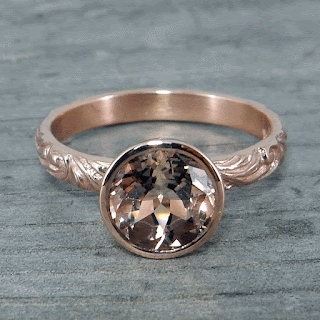 morganite rose gold ring