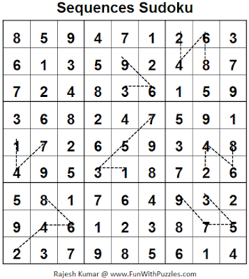 Sequences Sudoku (Fun With Sudoku #61) Solution
