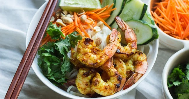 [Vietnamese Recipes] BBQ Shrimp Noodle Bowl - All Asian Recipes For You