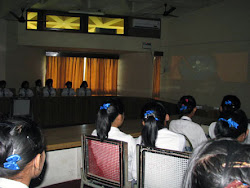 Children from the Christian Mission Secondary School watching animation films