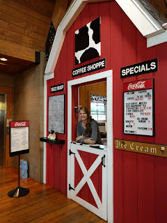 Inside the Iowa Welcome Center near the northern border on I-35