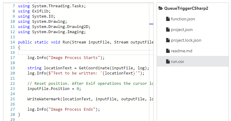 Writing GPS coordinates on an image from OneDrive using Azure Functions