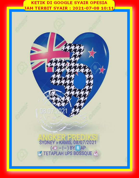 21 Syair sdy opesia 8 juli 2021 16 Desember